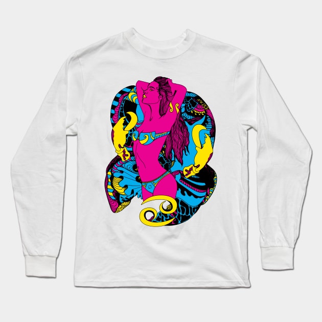 CMYK Cancer Beauty Long Sleeve T-Shirt by kenallouis